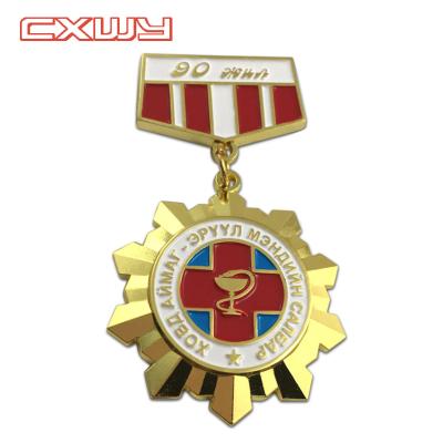 China Wholesale Custom Medal Badge Factory Price Metal Medal Lapel Pin Shape Safety Pin Badge for sale