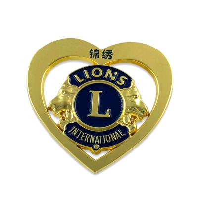 China China Enamel Custom Design Lions Club Badges for sale