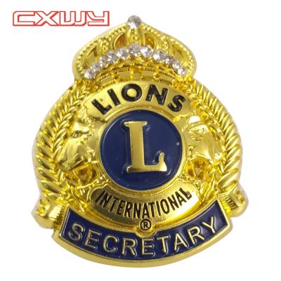 China Europe or USA according to luxury customer design custom pins badge for sale