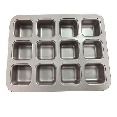 China Sustainable Rectangular Multi-Cup Muffin Pan (non-stick) for sale