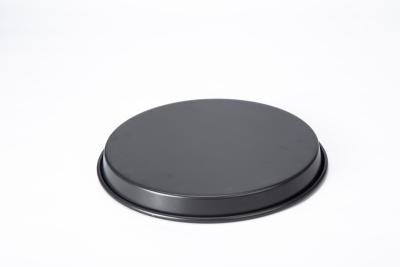 China Durable 12 Inch Hard Anodizd Aluminum Alloy Pizza Round Alu-Alloy Pan (Middle) Customize Pizza Pan for sale