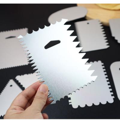 China Aluminum Alloy Scraper Variety Cake Mold Cream Scraper Anodized Viable 1.0mm Thick Baking Tool for sale