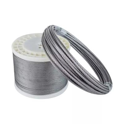 China Flexible Electric Galvanized Rope Wire Mesh Netting 6*19+fc 6mm Stainless Steel Wire Rod for sale