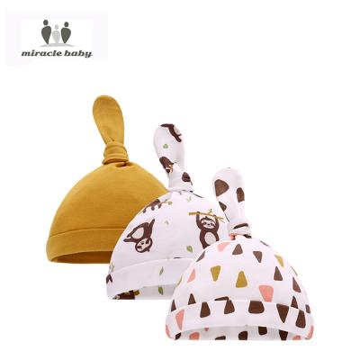 China 100% Cotton Printed Summer Super Soft Newborn Baby Hat Eco-Friendly Cozy Baby Hat Miracle Infant Hat Baby Hat for sale