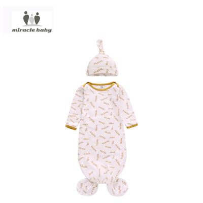 China Hot Selling Antibacterial Kids Wrap Cotton Sack Baby With Hat Cotton Sleeper Dress Sleeping Bags for sale