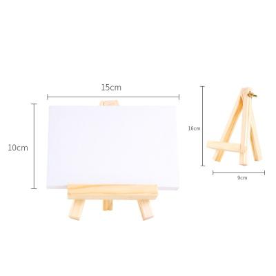 China Easel Storage Painting Stock Canvas And Easel For Kids Mini Canvas And Easel Set for sale