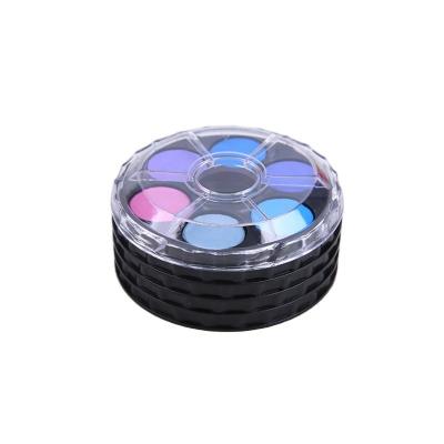 China BRIGHT COLORS Customized Watercolor Cakes Palette Art Paint Set Plastic Round Palette Box Watercolor for sale