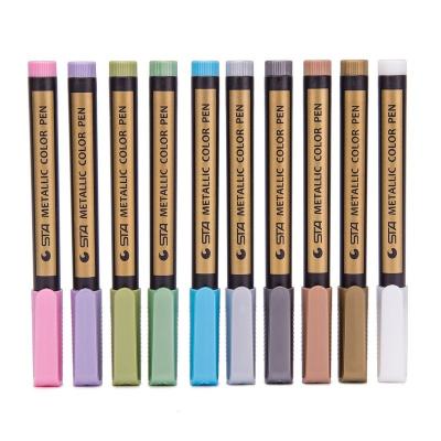 China Drawing Art Painting 10 Color Metallic Marker Pens Set Marker Pens Wholesale for sale