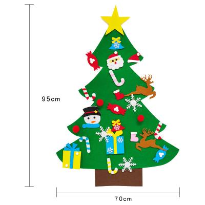 China Grow Children's Creativity Christmas Tree New Creative Countdown Calendar Hanging Decoration Felt Crafts Window Holiday Party Scene Layout for sale