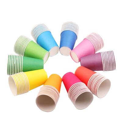 China 10pcs Handmade Color Disposable Cups Kindergarten DIY Materials Household Coffee Paper Cups for sale