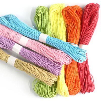 China Colorful 30M/24 Color Twisted Rope Paper Raffia Paper Craft Twine DIY Craft Twine Strap Paper Cord (Mix Color) for sale