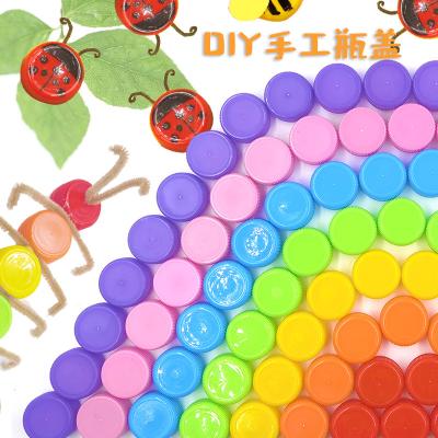 China 100 Pcs Good Quality Child Safe Plastic Screw Caps/Caps 30mm Bag 12 Colors As DIY Material for sale