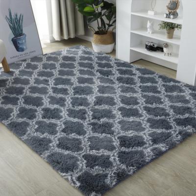 China Custom Washable Tie Dye Shaggy Carpets Area Rugs For Living Room Woven Plush Rug for sale