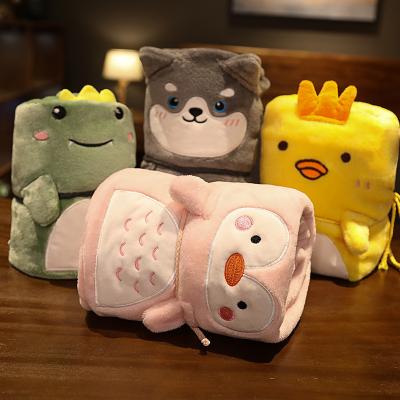 China Anti-Static Custom Flannel Soft Throw Blanket For Kids Cartoon Animal Plush Baby Blanket for sale