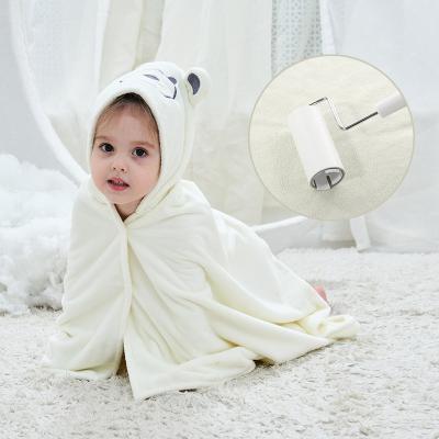 China Anti-Static Soft Baby Hooded Blanket For Newborns Design Bath Animal Towel Coral Fleece Baby Swaddle Blanket for sale