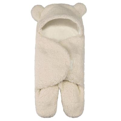 China Anti-static Winter Baby Warm Bear Wrap Separate Suit Body Plush Cashmere Baby Newborn Blanket Covering Leg for sale