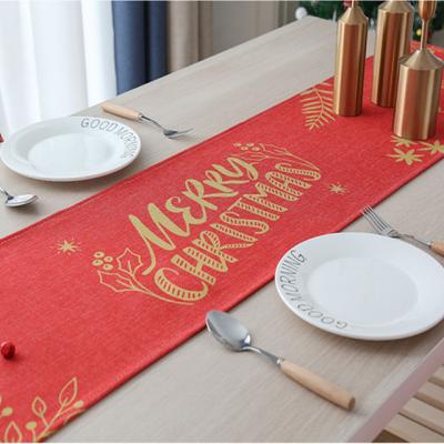 China New Decoration Christmas table runner cotton and Christmas tablecloth decoration tablecloth linen party for sale