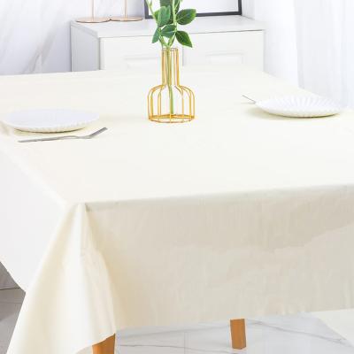 China Cheap thick disposable waterproof oilproof tablecloth restaurant hotel home plastic tablecloths for sale