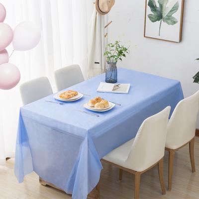 China Waterproof cheap oilproof disposable tablecloth for party wedding waterproof plastic tablecloths for sale