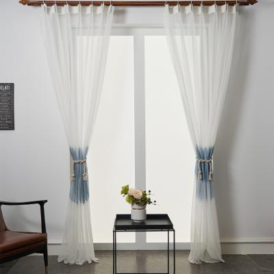 China Embroidered Decorative Ready Made Sheer Curtain For Leafing Luxury Tulle Drapes For Room Window for sale