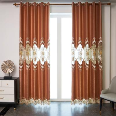 China Wholesale Blackout Embroidery Curtain For Living Room Quality Blackout Luxury Classic Royal Drapes for sale