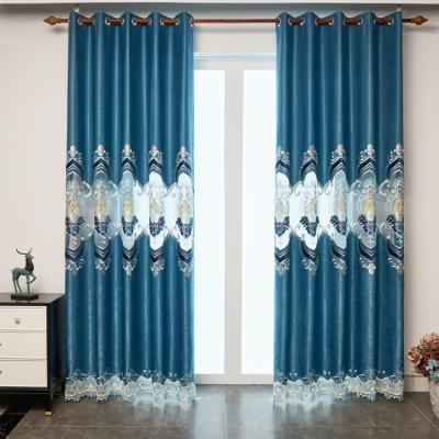 China Luxury Blackout Blackout Embroidery Curtain Window Home Decor Curtains For Living Room for sale