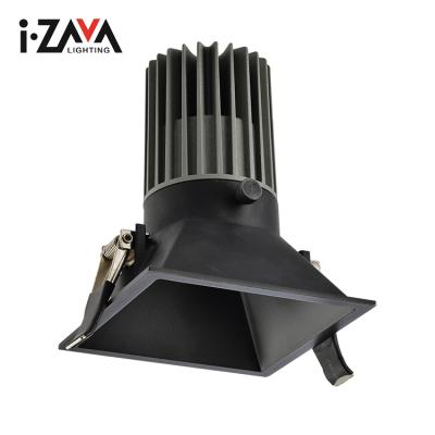 China Factory Anti-glare Aluminum Fixture IP20 10W 12W 14W Aluminum COB Recessed LED Spotlight for sale