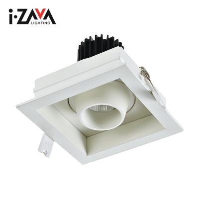 China Professional Design Anti Glare IP20 10W 14W Aluminum COB Recessed LED Grill Lamp for sale