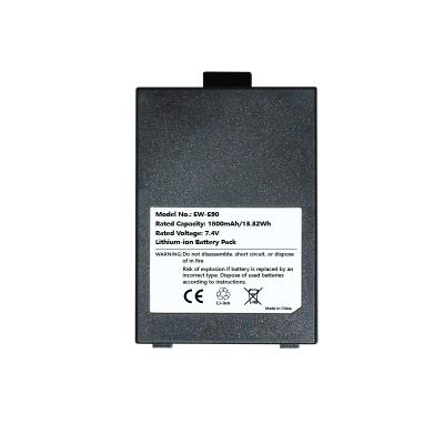 China Rechargeable lithium ion battery pack for Pax S90 25B1001 7.4v 1800mah 1800mAh Te koop