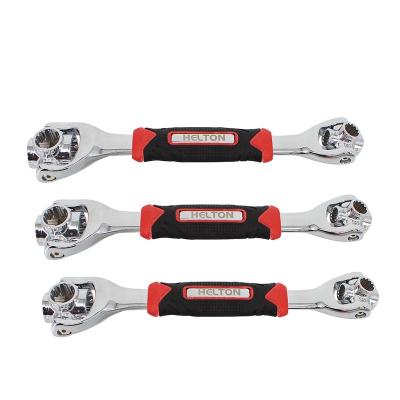 China Chrome Vanadium Alloy Steel Head Universal Double Wrench Self-Tightening Universal Joint For Arm Wrench Factory Wholesale for sale