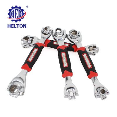 China Chrome Vanadium Alloy Steel Universal Adjustable Wrench 8 in 1 Universal Basin Drain Sink Wrench Rachet Ring Wrench Factory Wholesale for sale