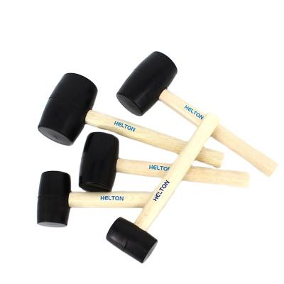 China Double Head Rubber Hammer Easy Rubber Hammer Stand Control Mallet Rubber Hammer Black Color for sale