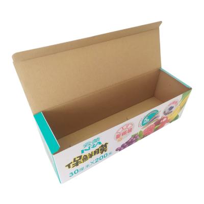 China OEM Recyclable Custom Logo Corrugated Box Packaging Storage Box For Plastic Wrap for sale