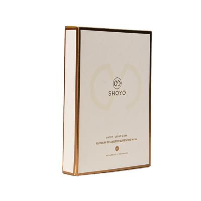 China Recyclable Wholesale Eco - Friendly Cosmetic Paper Box Face Mask Packaging Box With Customized Logo for sale