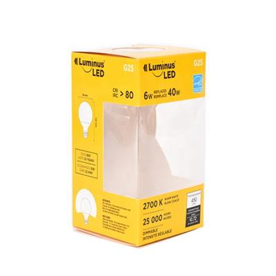 China Recyclable Custom Printed PVC / PET Paper Folding Box Clear Boxes Led Bulb Packaging for sale