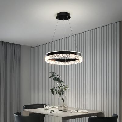 China Modern Modern Round Chandelier Dining Room Table Crystal Pendant Light for sale