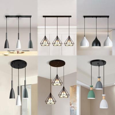 China Indoor Modern Nordic Industrial Hanging Chandelier Modern Decoration Iron Pendant Lamp Loft Indoor Lighting Material Retro Led Chandeliers Light for sale