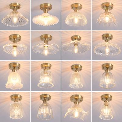 China Classic Round Corridor Aisle Outdoor Mounted Modern Led Light For Home Luxury Crystal Chandelier Gold Ceiling Lamp for sale