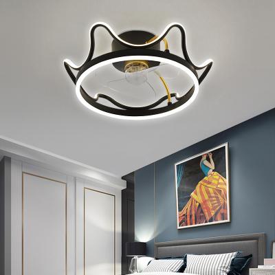 China New design 3 colors LED remote control bladeless comtrol ceiling fan for home decoration for sale