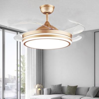 China Modern Dimmable Ceiling Fan Lamp With Remote Control Modern Bedroom Ceiling Light 42inch Electric Fan Decorative Lamp for sale