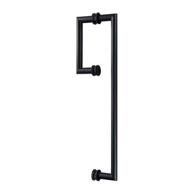 China Contemporary Bathroom Shower Door Tubular Stainless Steel Combination Pull Handles With Towel Bar Holder for sale