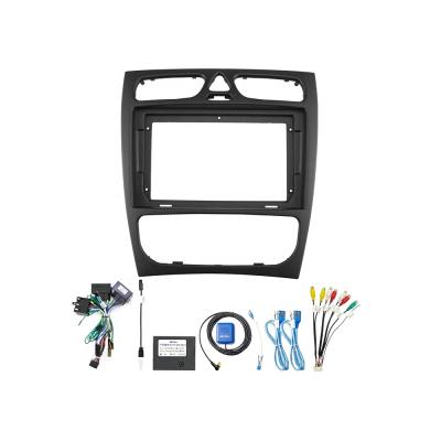 China Car Radio Screen Meihua Car Radio Face View For Mercedes Benz W203 C Class C200 C320 C350 CLK W209 2002-2005 With Wiring Cable Harness Bezel for sale