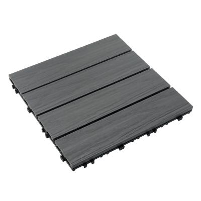 China Traditional Outdoor Plastic Wood Splicing 300 Flooring Waterproof And Moisture Proof Non-slip Outdoor Eco-Friendly Co-Extrusion DIY for sale