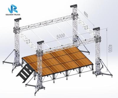 China Lighting Aluminum Truss Stage Truss System Studio Truss Lighting Truss for sale