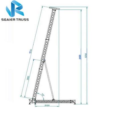 China Line Array Sound System Sgaier Truss Quickly Assemble Sound Outdoor Aluminum Speaker Truss for sale