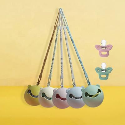 China Wholesale Free Care Portable Container Baby Nipple LFGB Infant Nipple Holder Cups Case Container Baby Silicone Pacifier Case for sale