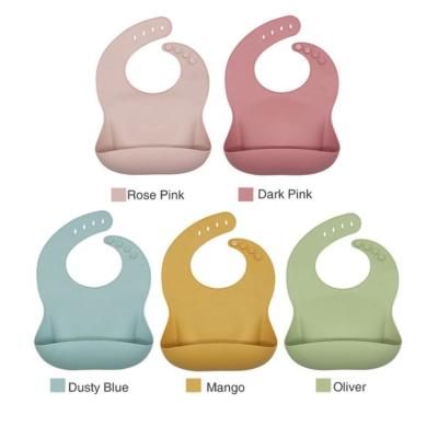 China Food Grade BPA Printing Convenient Unique Silicone Free Waterproof Baby Feeding Bib for sale