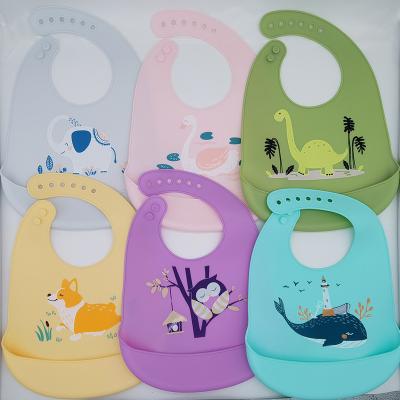 China BPA Free Chinese Factory Bib Baby Silicone Waterproof Bibs for sale