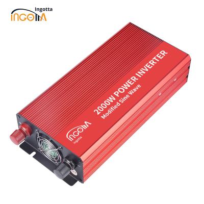 China Home Appliance Ingotta High Frequency 12v 24v DC To AC 110v 220v 2000w Micro Solar Power Inverter For Home , Outdoor for sale