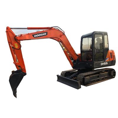 China DH55 Used 6t Doosan Crawler Digger Hydraulic Excavator For Sale In Good Condition Used Crawler Excavator 0.21mÂ ³ for sale